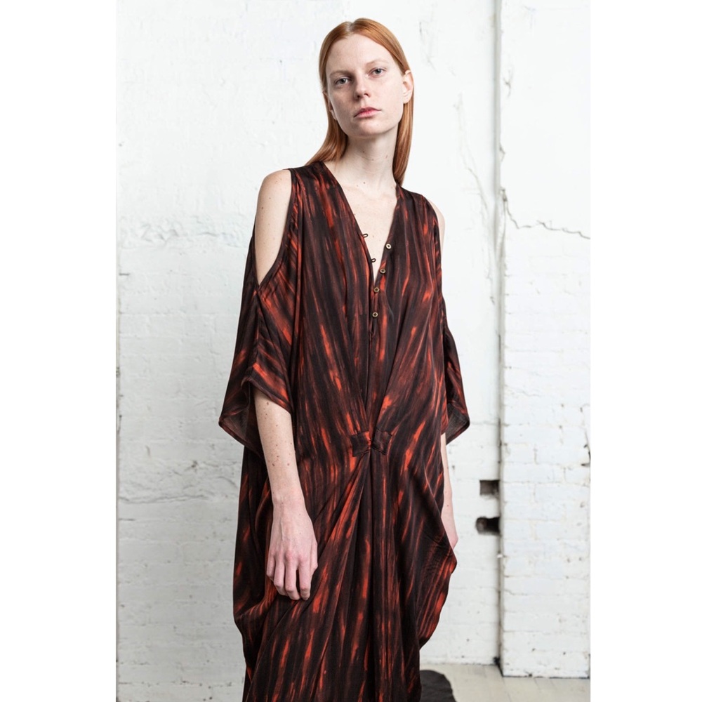 NWT NICHOLAS K Ceres Satin Dress in Crimson